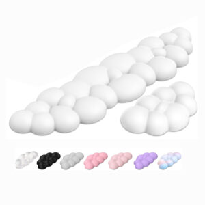 Ergonomic Cloud Keyboard Wrist Rest & Mouse Support Set with Coaster for Office & Gaming Desk