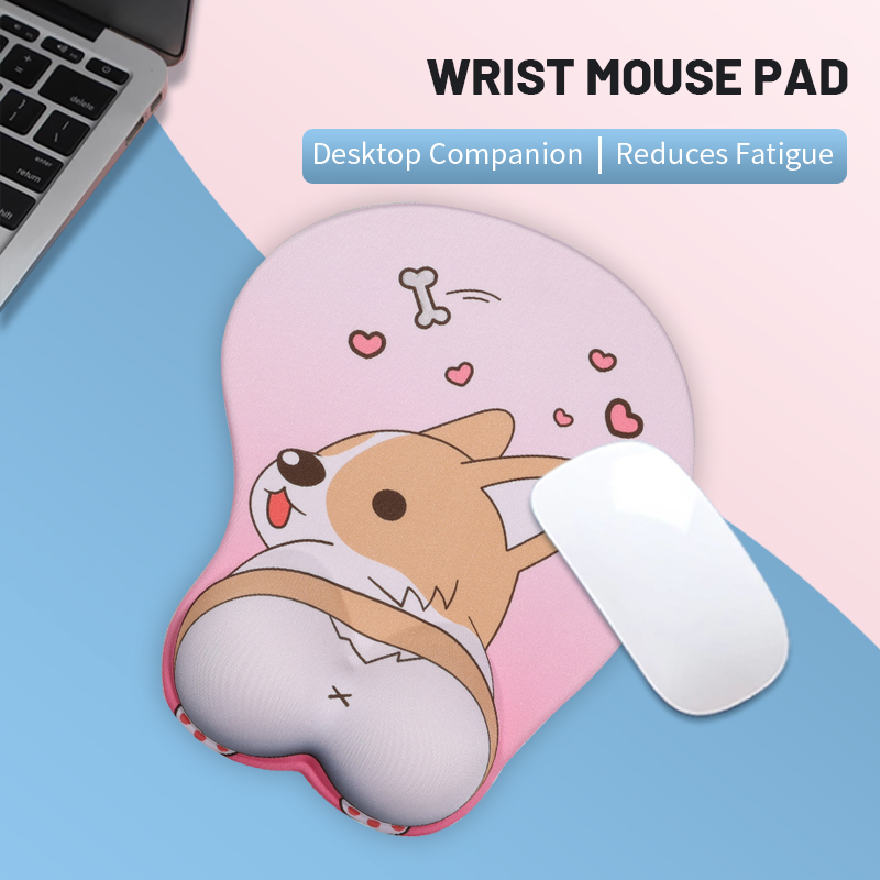 Ergonomic 3D Gel Mouse Pad Wrist Support Funny Anime Wrist Rest