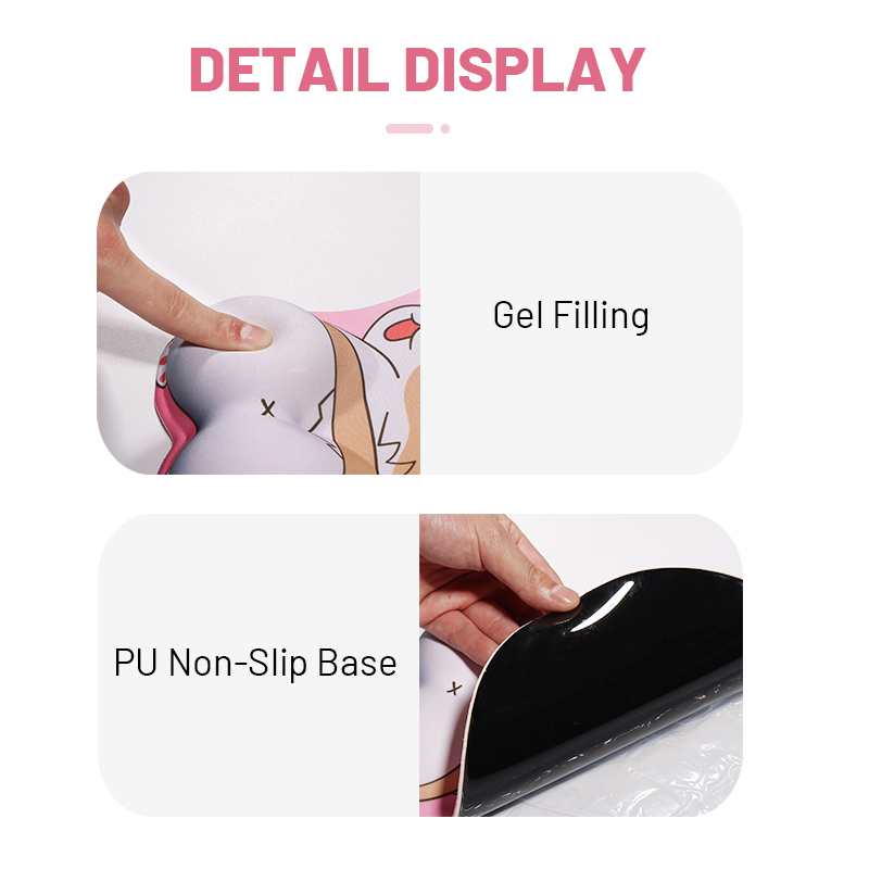 Ergonomic 3D Gel Mouse Pad Wrist Support Funny Anime Wrist Rest