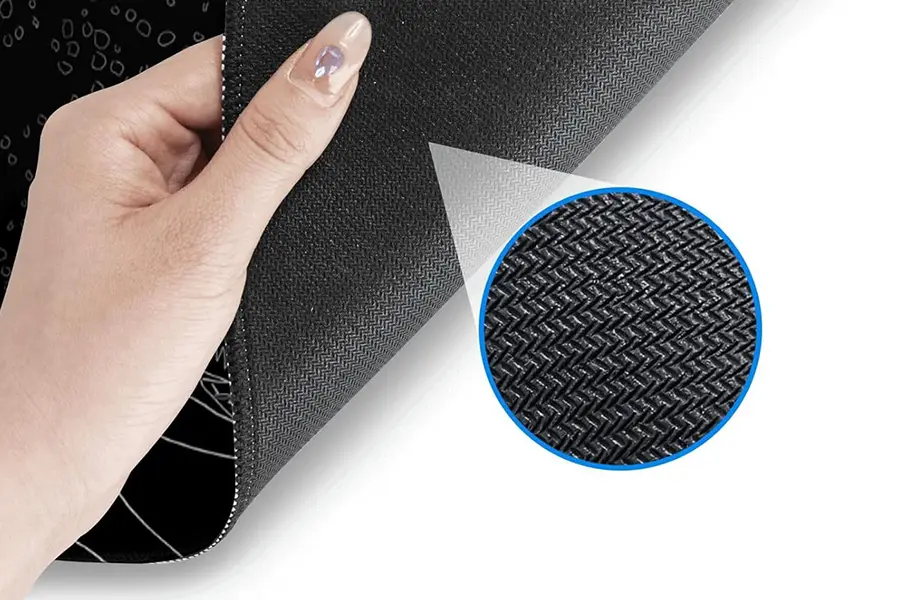 Gaming mouse pad surface detail