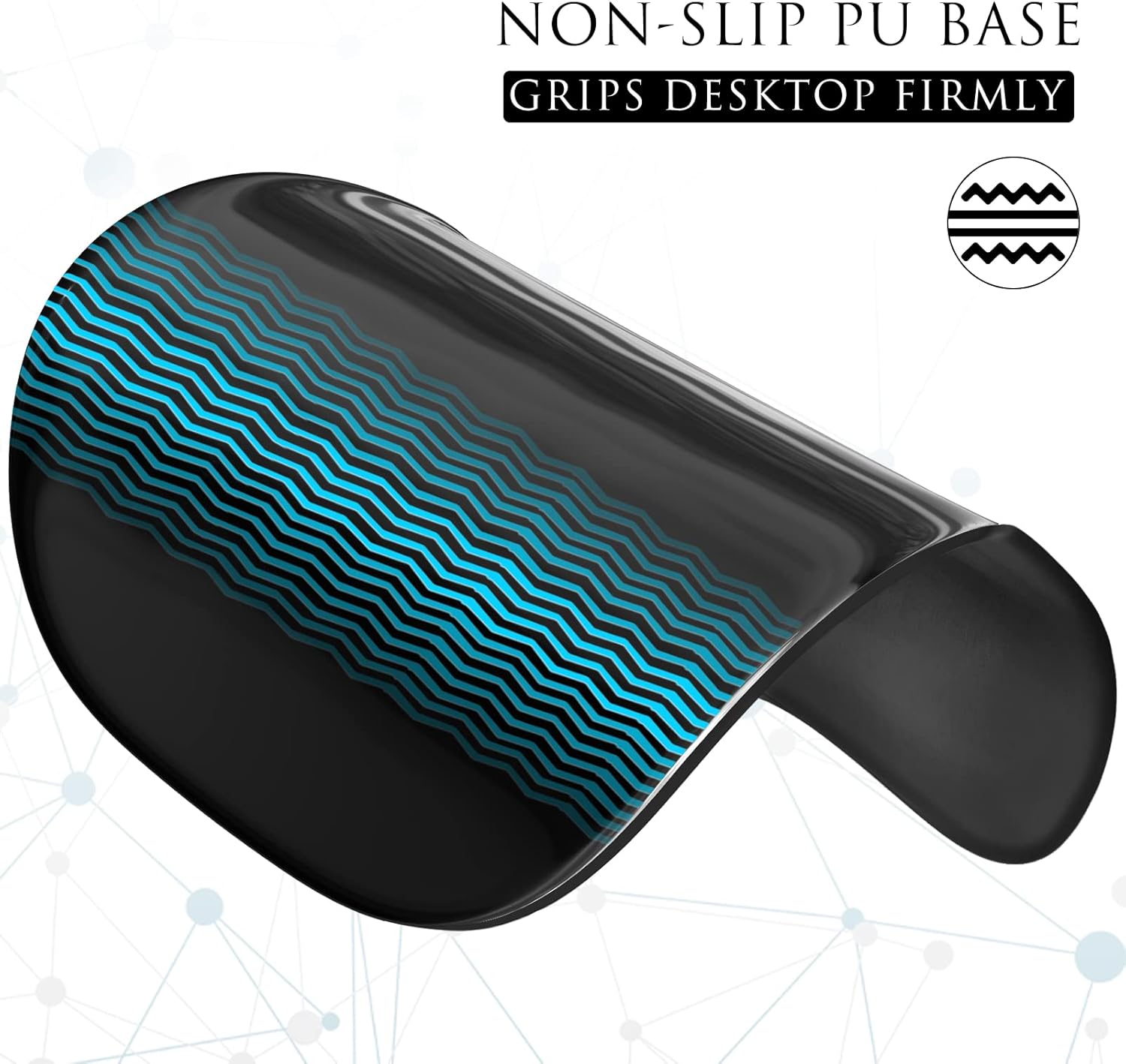 Non-Slip Ergonomic Memory Foam Mouse Pad with Wrist Support for Computer, Cafe, Home & Office