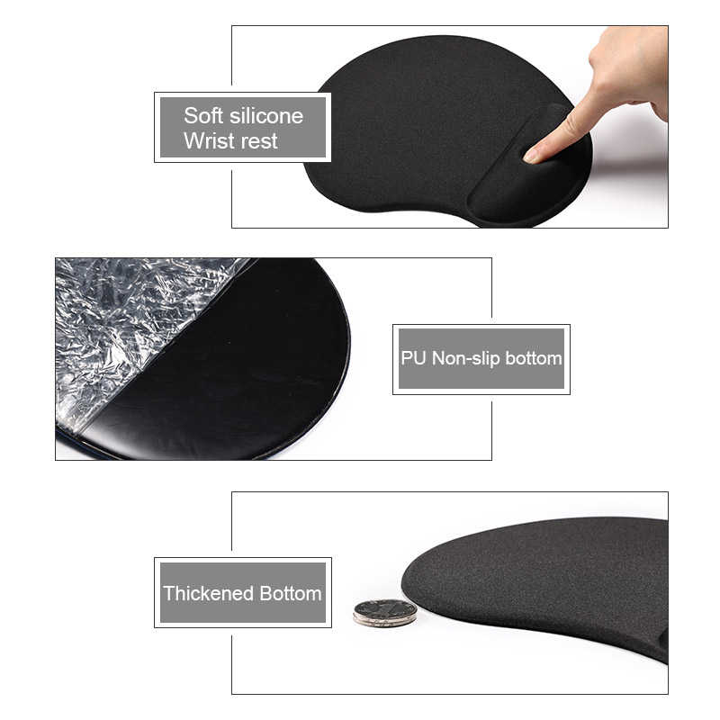 Comfortable Gel Computer Mouse pad with Wrist Support Smooth Surface and Non-Slip PU Base for Pain Relief, Laptop, Office & Home