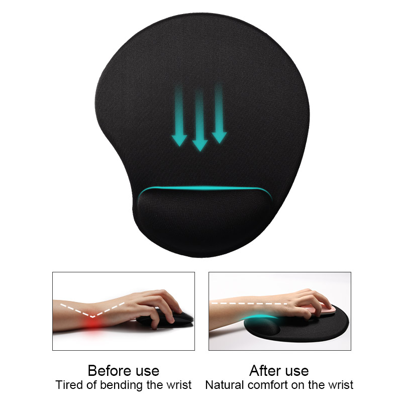 Comfortable Gel Computer Mouse pad with Wrist Support Smooth Surface and Non-Slip PU Base for Pain Relief, Laptop, Office & Home