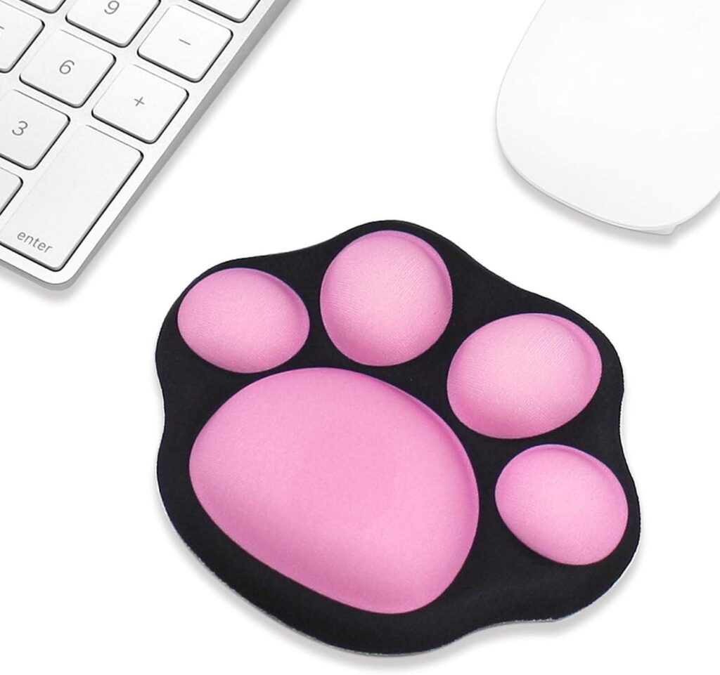Ergonomic Cat Paw Memory Foam Mouse Wrist Rest Support Pad Cushion for Computer