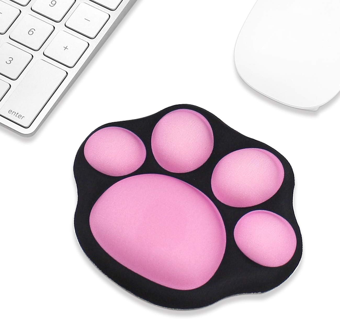 Ergonomic Cat Paw Memory Foam Mouse Wrist Rest Support Pad Cushion for Computer