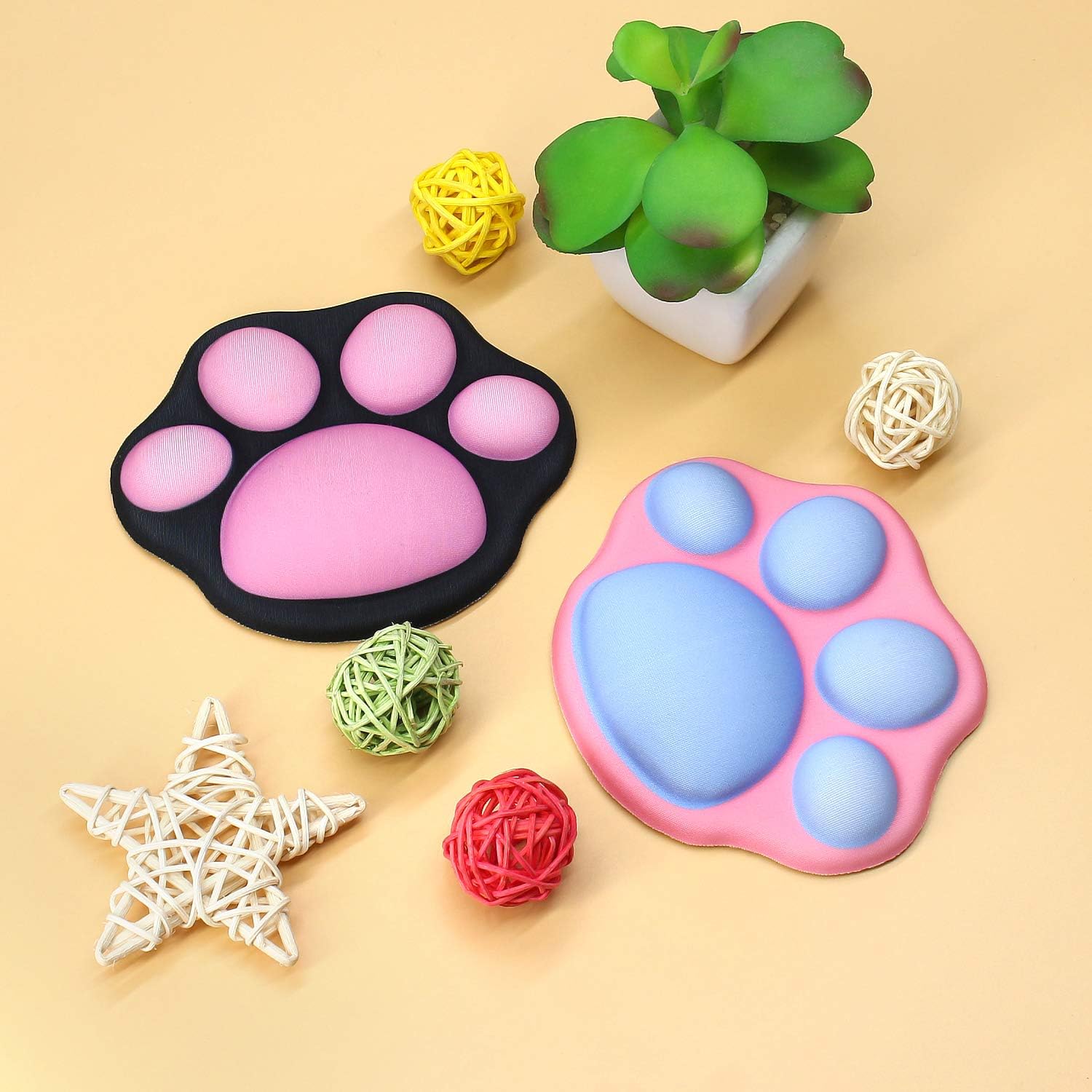 Ergonomic Cat Paw Memory Foam Mouse Wrist Rest Support Pad Cushion for Computer