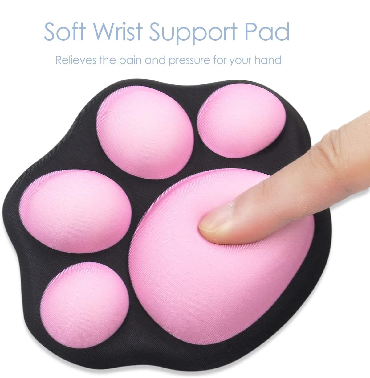 Ergonomic Cat Paw Memory Foam Mouse Wrist Rest Support Pad Cushion for Computer