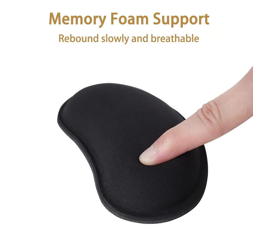 Ergonomic Memory Foam Wrist Cushion Support Pad with Non-Slip Base for Typing Pain Relief