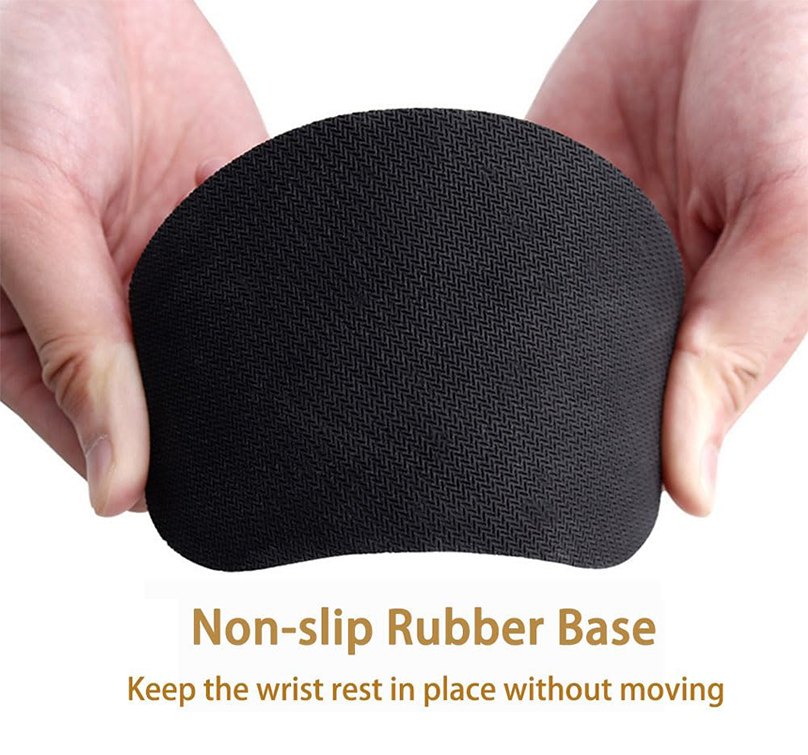 Ergonomic Memory Foam Wrist Cushion Support Pad with Non-Slip Base for Typing Pain Relief