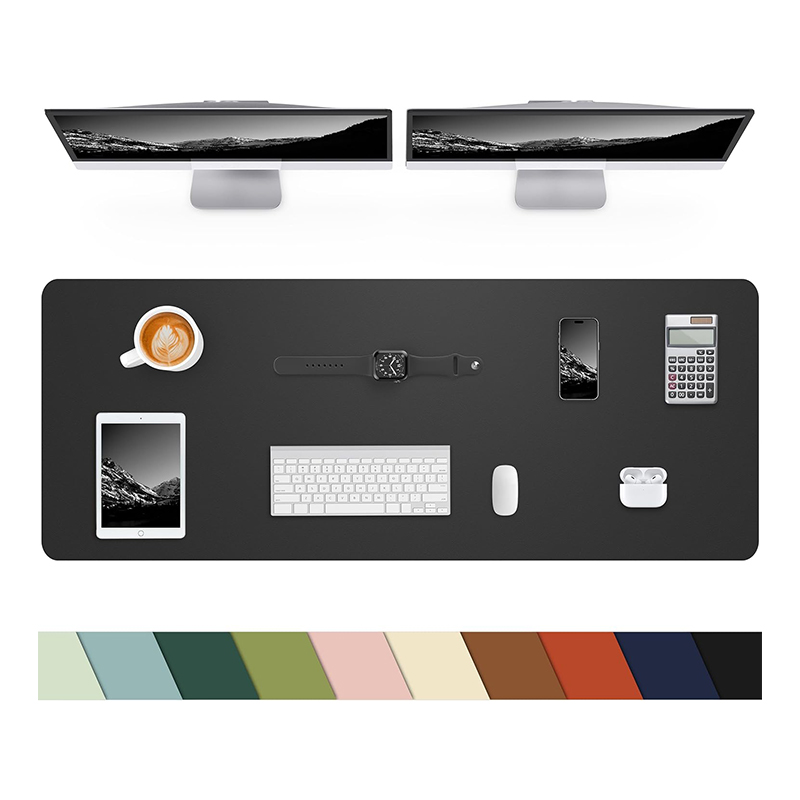 Custom large Desk Pad Protector Non-Slip PU leather Mouse Pad for office and Home