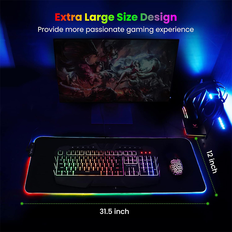 RGB Extended Large Gaming Mousepad with Led light