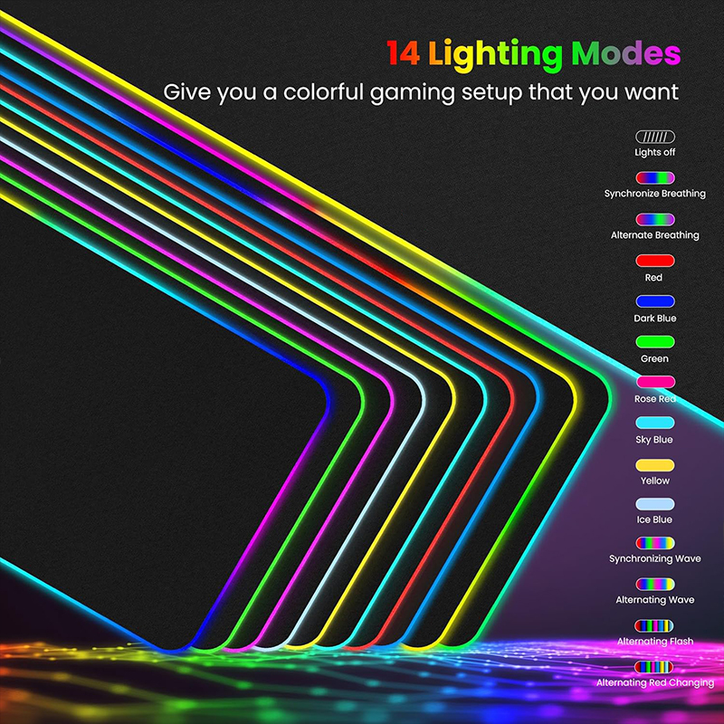 RGB Extended Large Gaming Mousepad with Led light