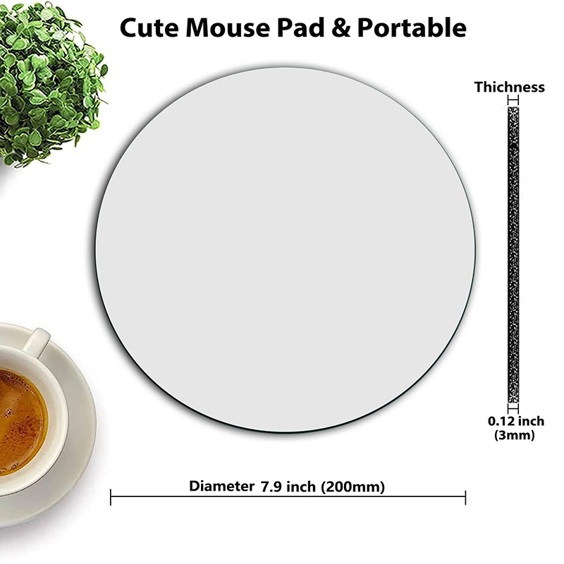 High Quality Transfer Printing Round Shape Gaming Mouse Pad for Sublimation White Blank Custom