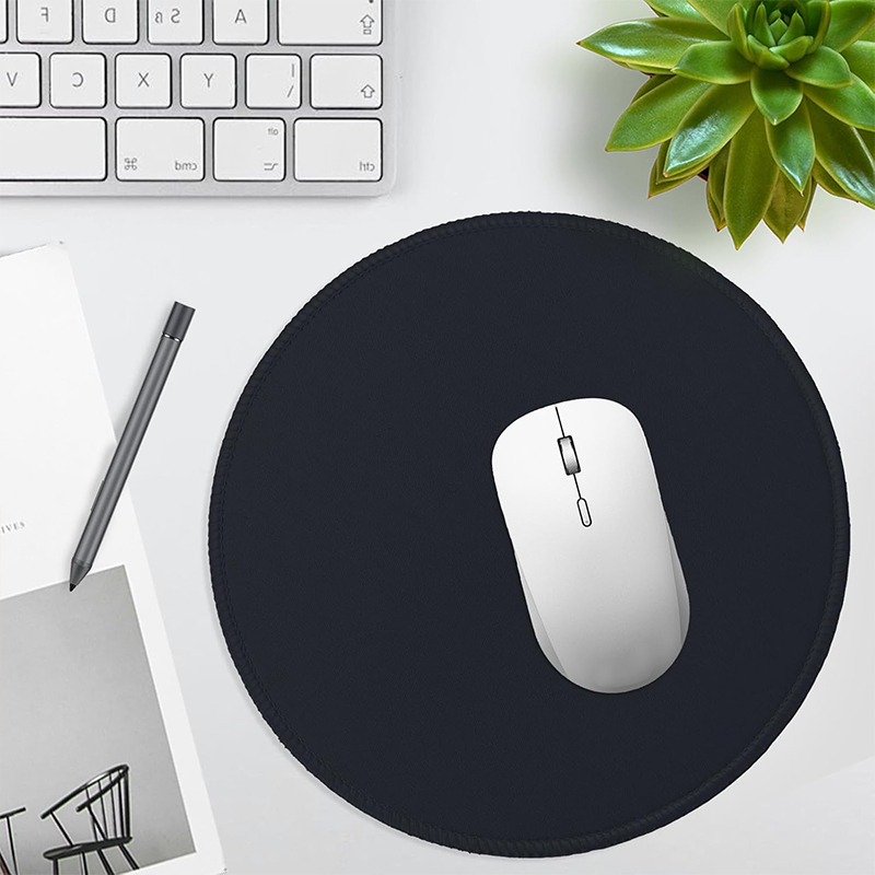 Custom Round Mouse Pad, Non-Slip Rubber Base Mouse pad with Stitched Edge