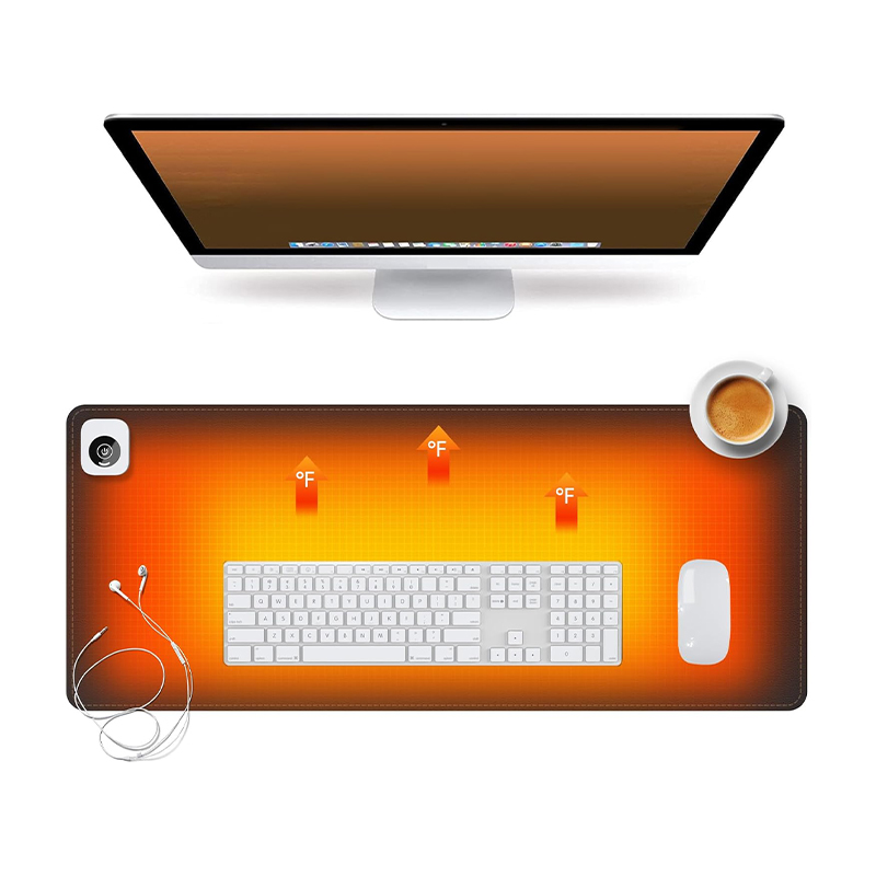 Custom Heated Desk Pad Mouse Pad – Large Warm Desk Mat for Office & Home