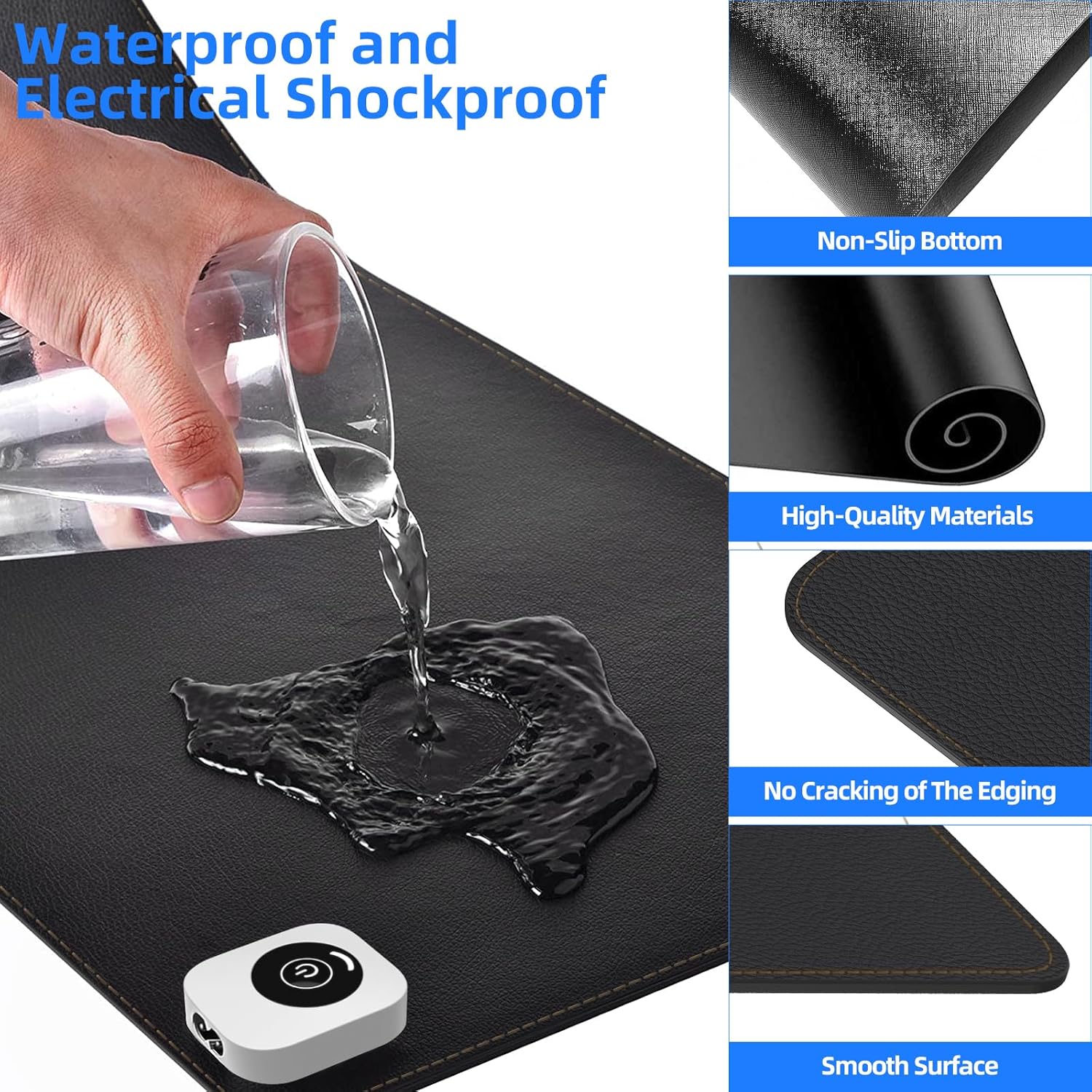 Custom Heated Desk Pad Mouse Pad – Large Warm Desk Mat for Office & Home