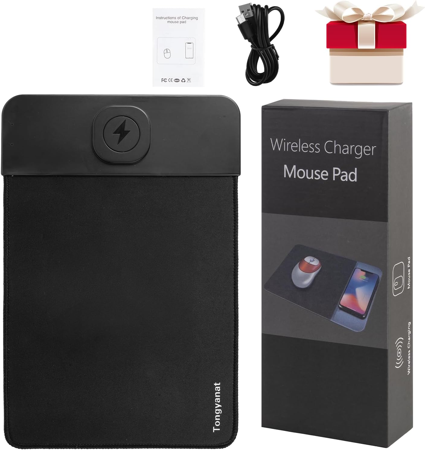 15W Wireless Charging Mouse Pad with Wrist Support